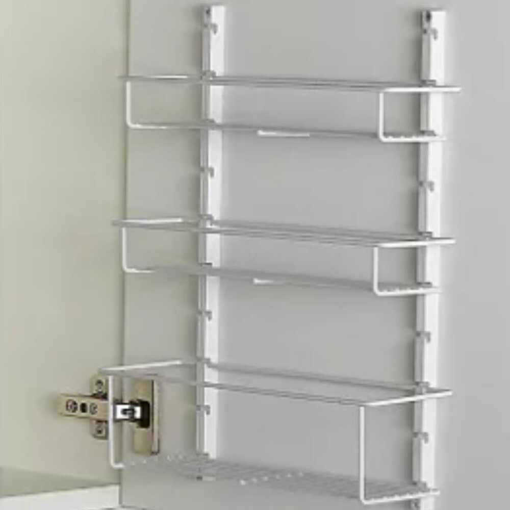 ClosetMaid Adjustable 3 Shelf Spice Rack Organizer for Cabinet/Wall Mount, White